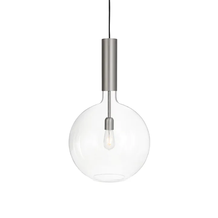 Rosdala pendant - Clear glass, wrought iron, large - Konsthantverk