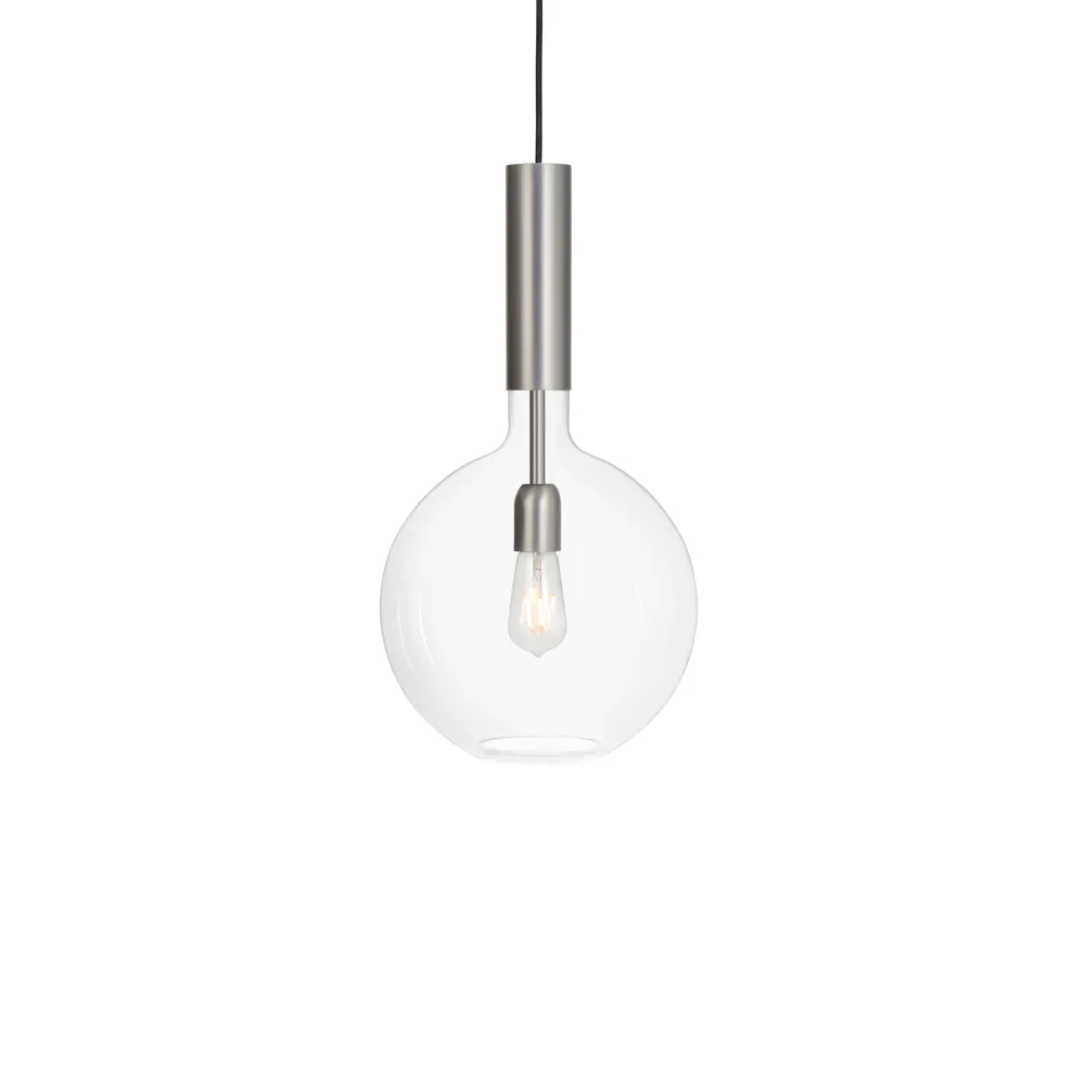 Rosdala pendant, Clear glass, wrought iron, small Konsthantverk