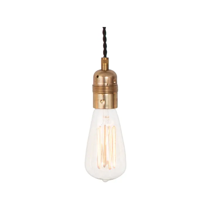 Single pendant - Raw brass, without pull switch - Konsthantverk
