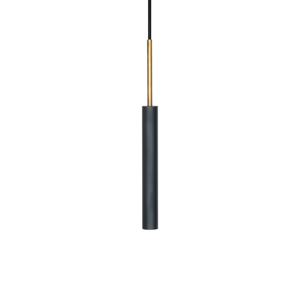 Stav pendant, Black/raw brass Konsthantverk