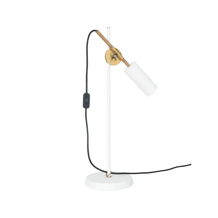 Stav table lamp - White/raw brass - Konsthantverk