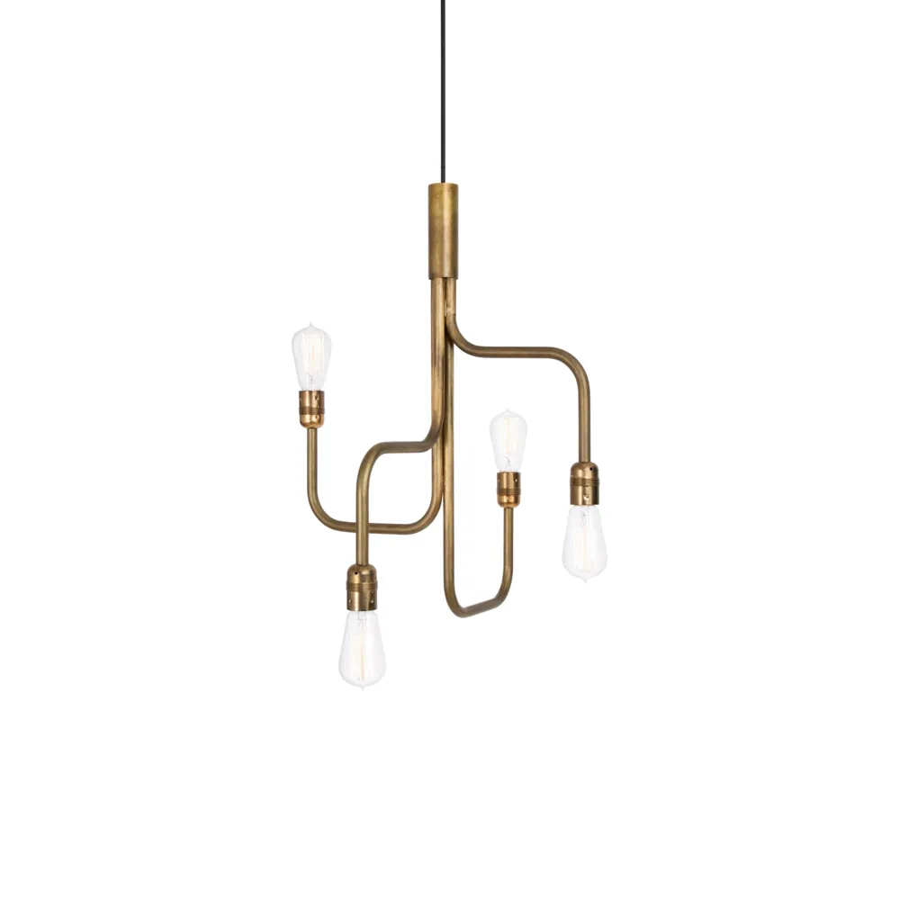 Strapatz pendant, Raw brass, small Konsthantverk