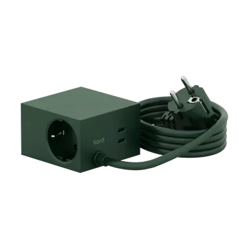 Cuboid+ outlet USB-C 30W 2 m - Dark Green - Kord