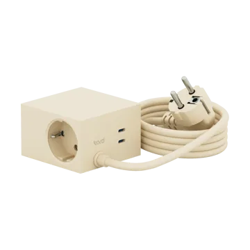 Cuboid+ outlet USB-C 30W 2 m - Pearled Ivory - Kord