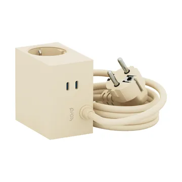 Cuboid+ outlet USB-C 30W 2 m - Pearled Ivory - Kord