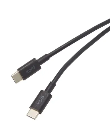 Kord USB-C to USB-C charging cable 1,8 m - Black - Kord