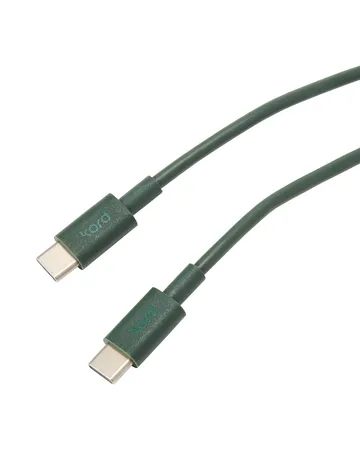 Kord USB-C to USB-C charging cable 1,8 m - Dark Green - Kord
