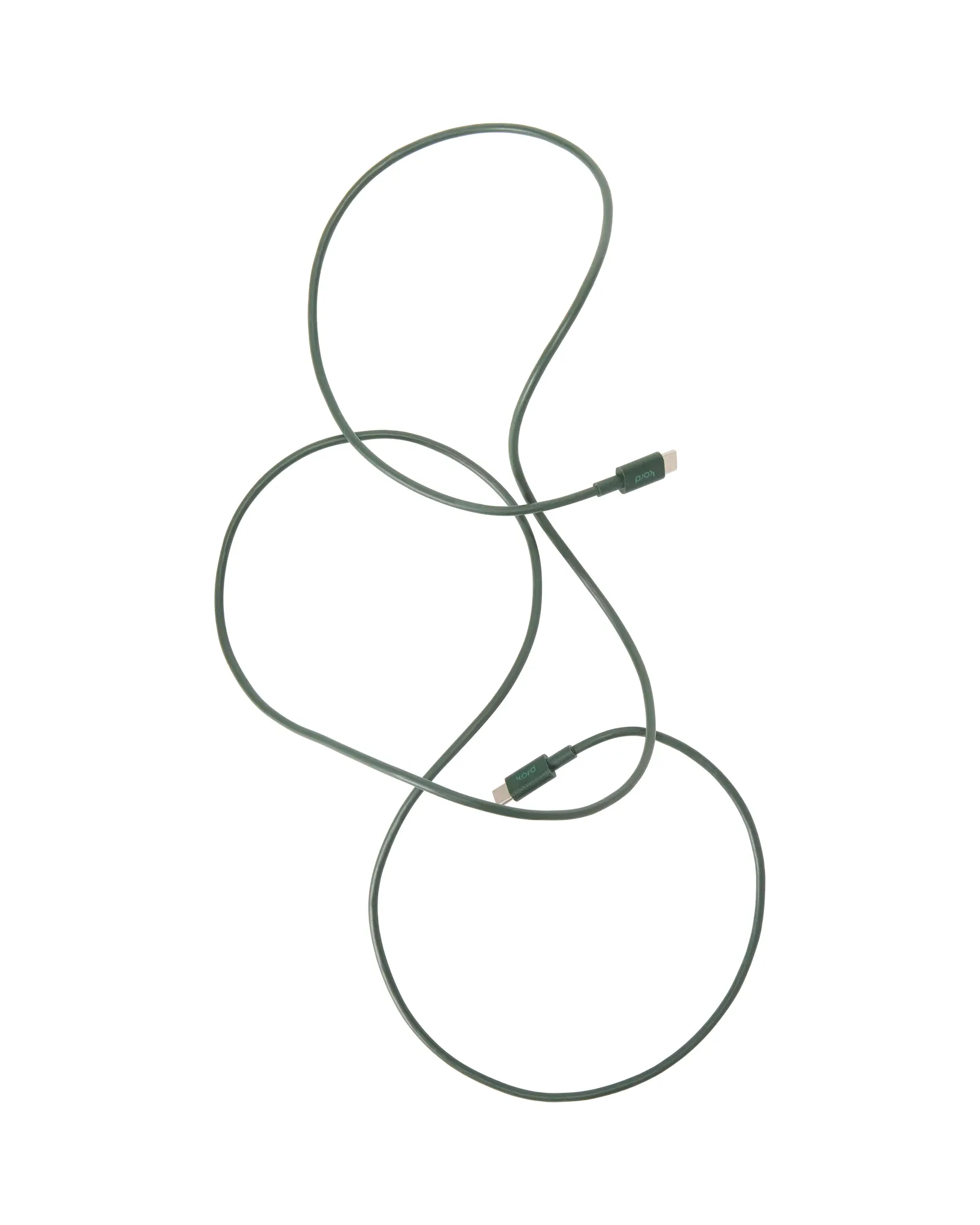 Kord USB-C to USB-C charging cable 1,8 m, Dark Green Kord