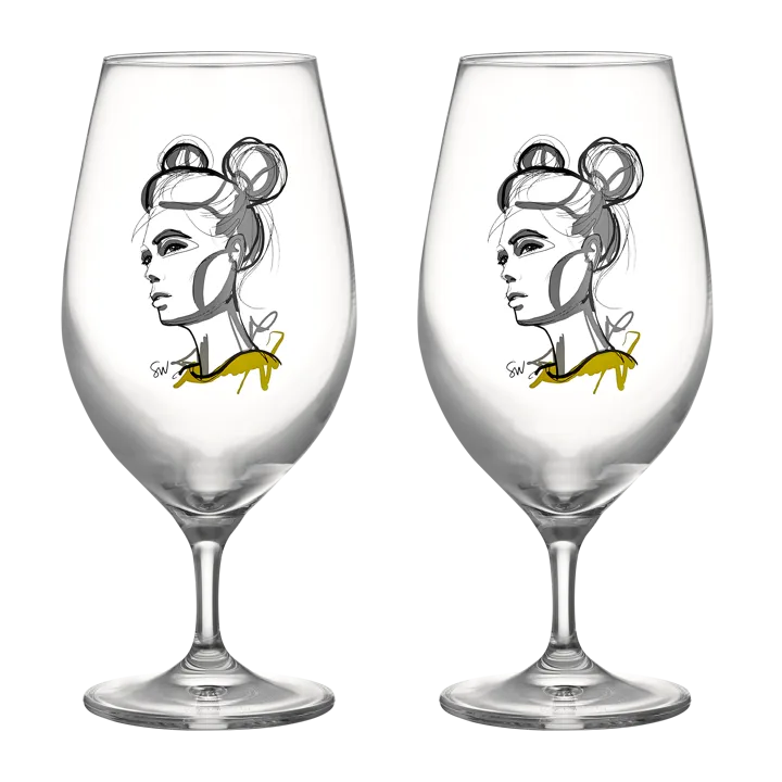 All about you beer glass 40 cl 2-pack - Cheers to you - Kosta Boda