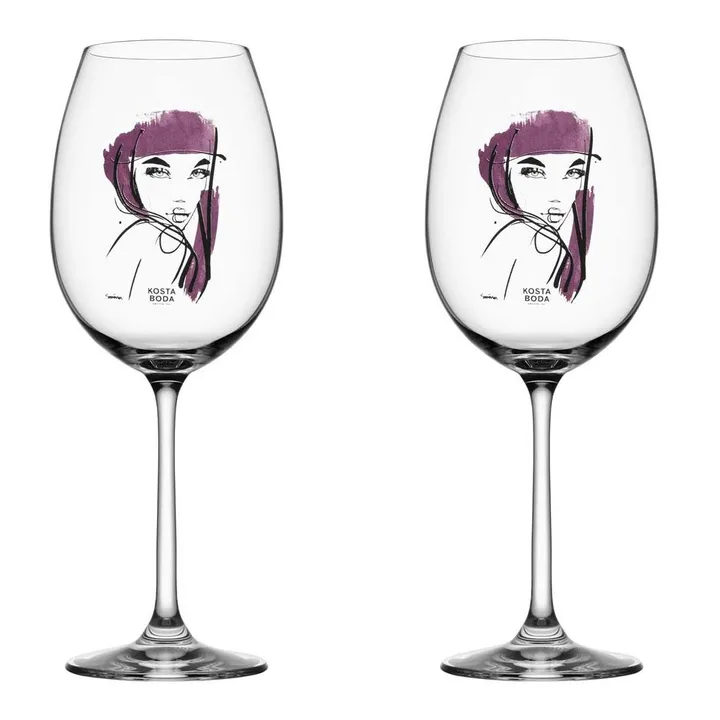 All about you wine glass 52 cl 2 pack - red - Kosta Boda