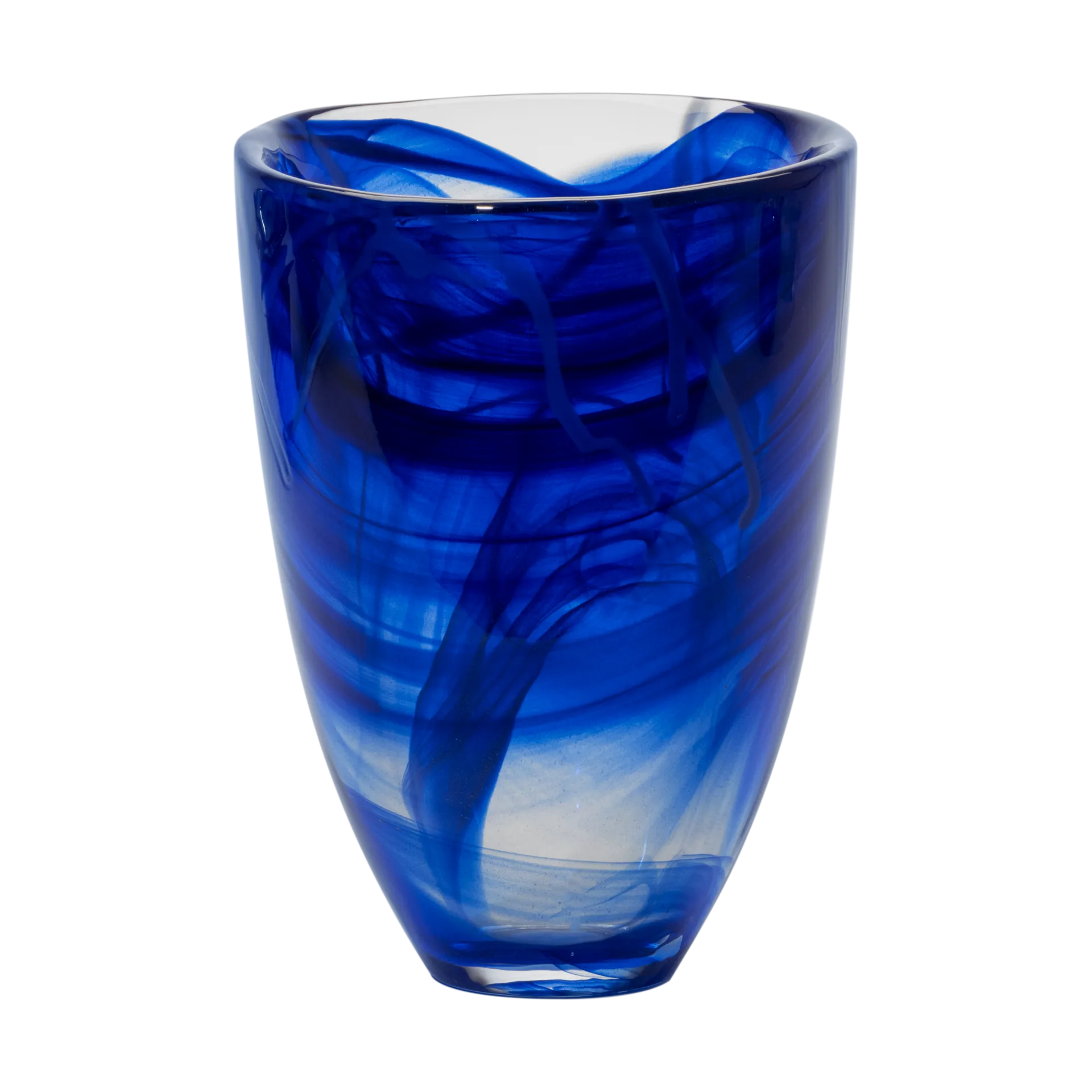 Contrast vase 200 mm, Blue-blue Kosta Boda