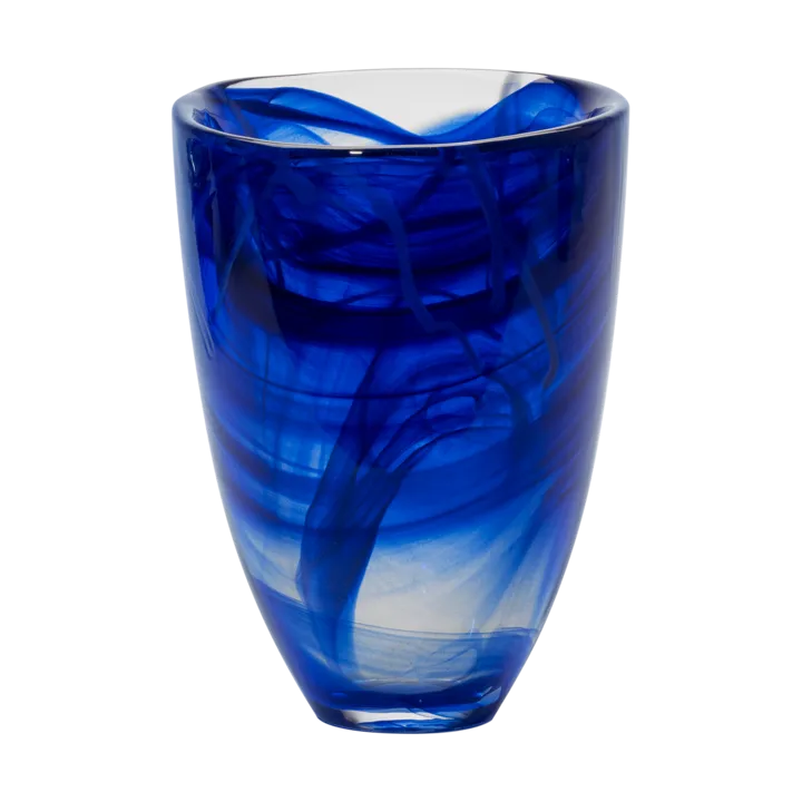 Contrast vase 200 mm - Blue-blue - Kosta Boda