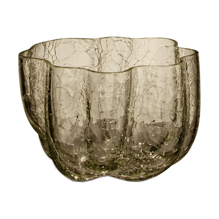 Crackle candle holder 5,8 cm - Taupe - Kosta Boda