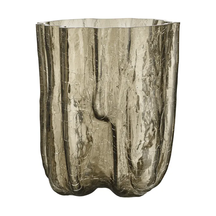 Crackle vase 27 cm - Taupe - Kosta Boda