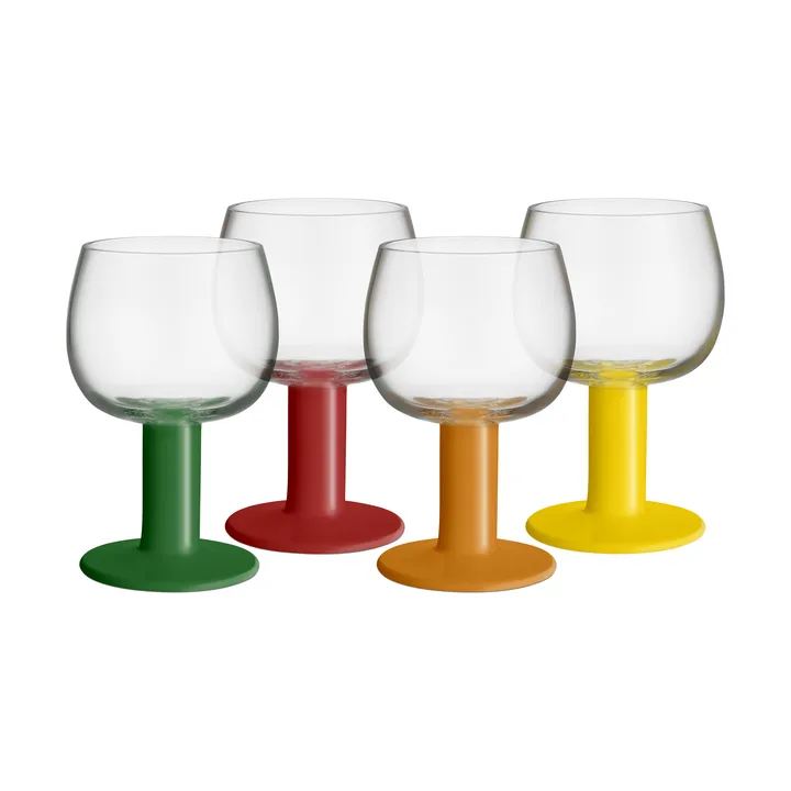 Father’s glass - Mixed colours, 40 cl, 4-pack - Kosta Boda