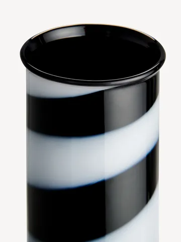 Lab cylinder vase 30 cm - Black-white - Kosta Boda
