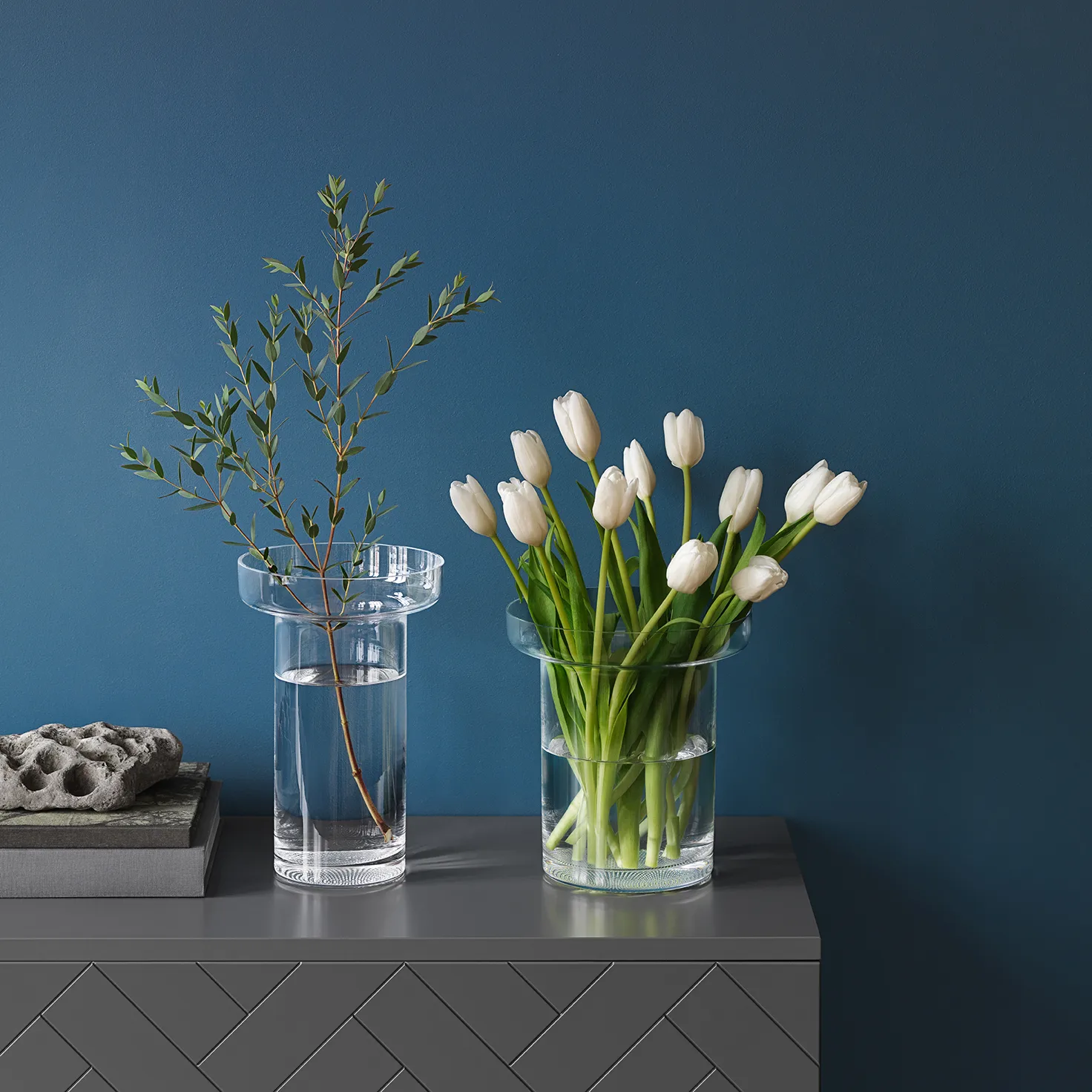 Limelight Rose vase 23 cm, Clear Kosta Boda