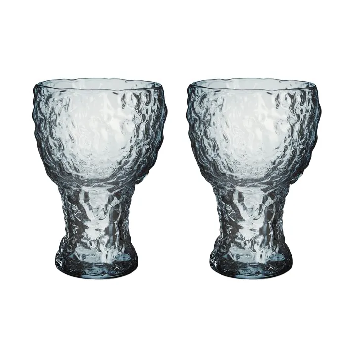 Moss highball glass circular 42 cl 2-pack - Blue - Kosta Boda
