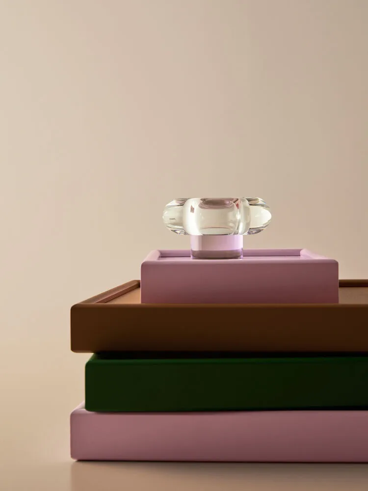 Orion tealight holder Ø11x6,3 cm, Pink Kosta Boda