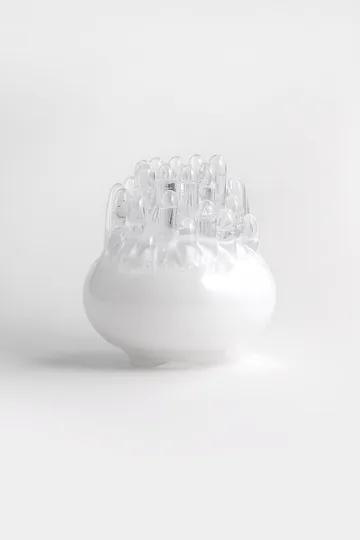 Polar candle holder 200 mm - White - Kosta Boda