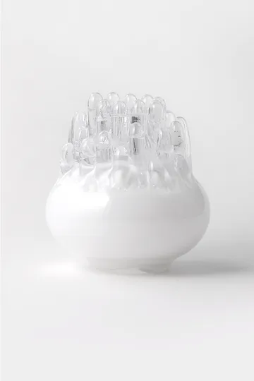 Polar candle holder 330 mm - White - Kosta Boda