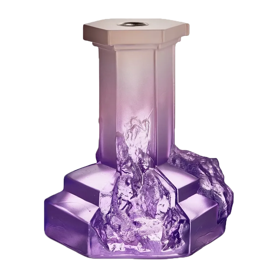 Rocky Baroque candle sticks 175 mm, Lilac Kosta Boda