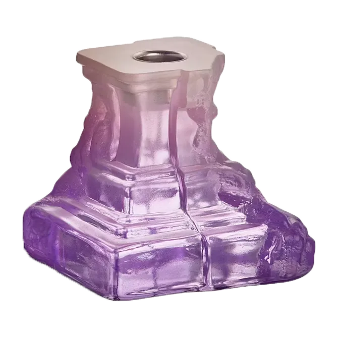 Rocky Baroque candle sticks 95 mm, Lilac Kosta Boda