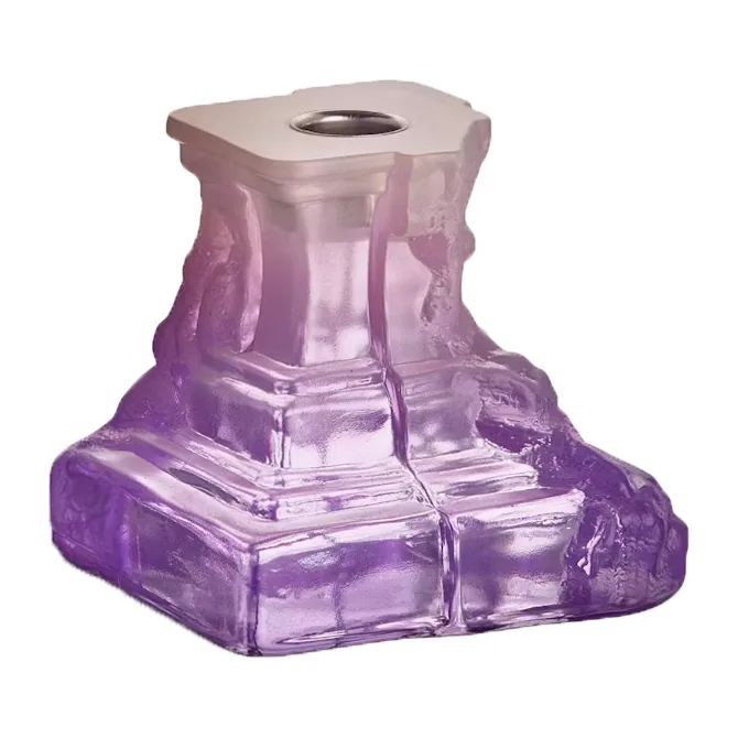 Rocky Baroque candle sticks 95 mm - Lilac - Kosta Boda