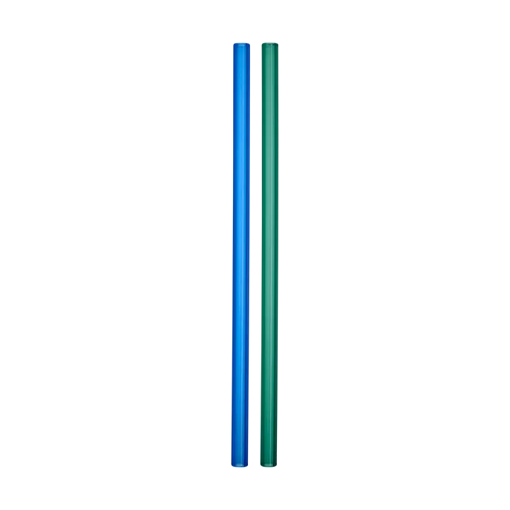 Sipsavor straws 200 mm 2-pack - Blue-green - Kosta Boda