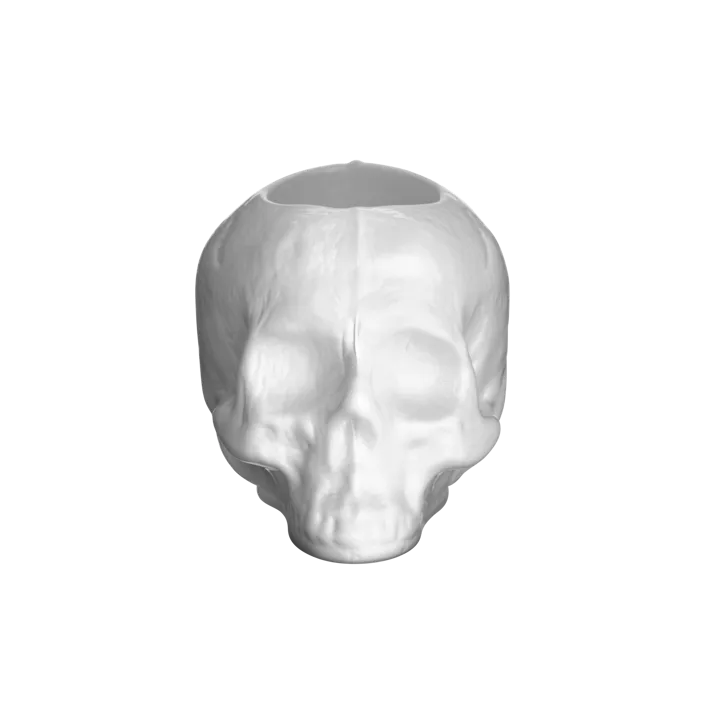 Skull votive 8,5 cm - White - Kosta Boda