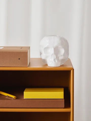 Skull votive 8,5 cm - White - Kosta Boda