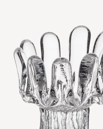 Sunflower candle holder 11.5 cm - Clear - Kosta Boda