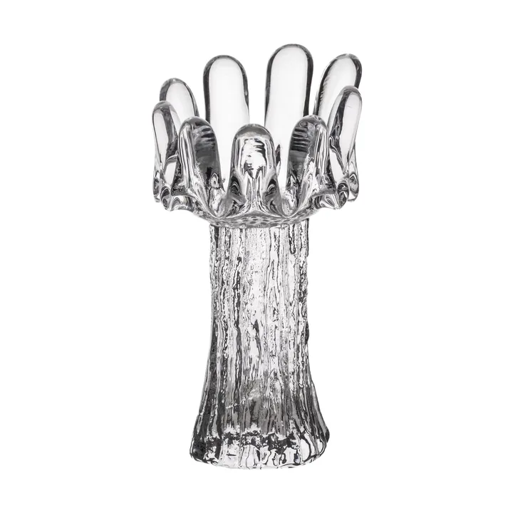 Sunflower candle holder 18 cm - Clear - Kosta Boda