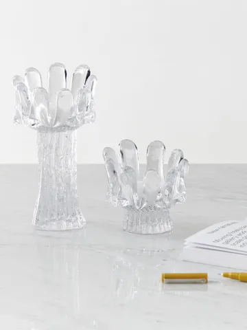 Sunflower candle holder 9.2 cm - Clear - Kosta Boda