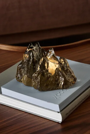 The Rock tealight holder 91 mm - Taupe - Kosta Boda