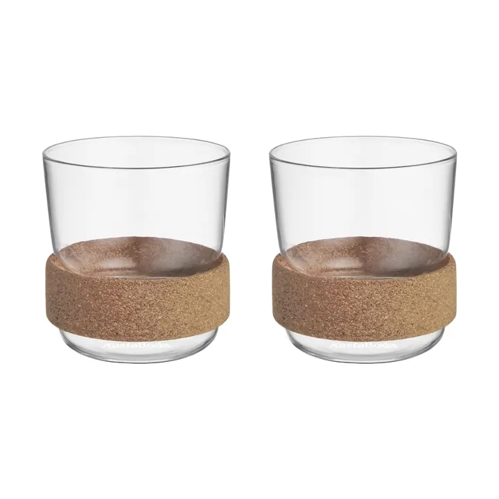Viva cup with cork ring 30 cl 2-pack - Clear - Kosta Boda