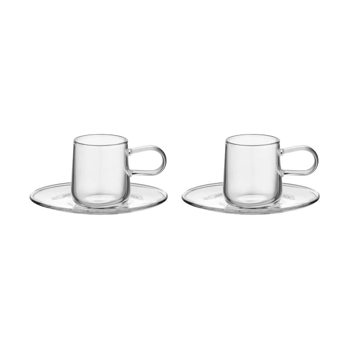 Viva espresso cup with saucer 8 cl 2-pack, Clear Kosta Boda