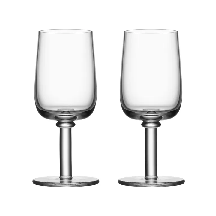 Viva glass on foot 25 cl 2-pack - Clear - Kosta Boda