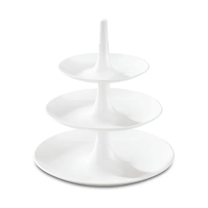 Babell cake stand L - Cotton white - Koziol