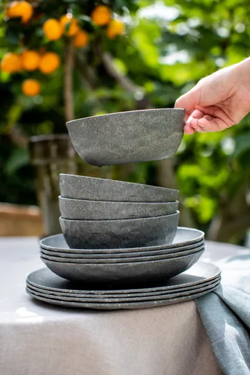 Club bowl Ø16.2 cm 4-pack biocircular thermoplastic - Nature ash grey - Koziol