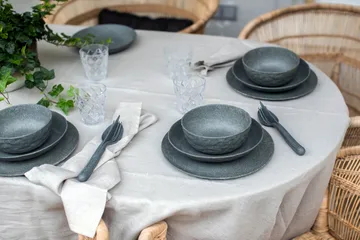 Club bowl Ø16.2 cm 4-pack biocircular thermoplastic - Nature ash grey - Koziol