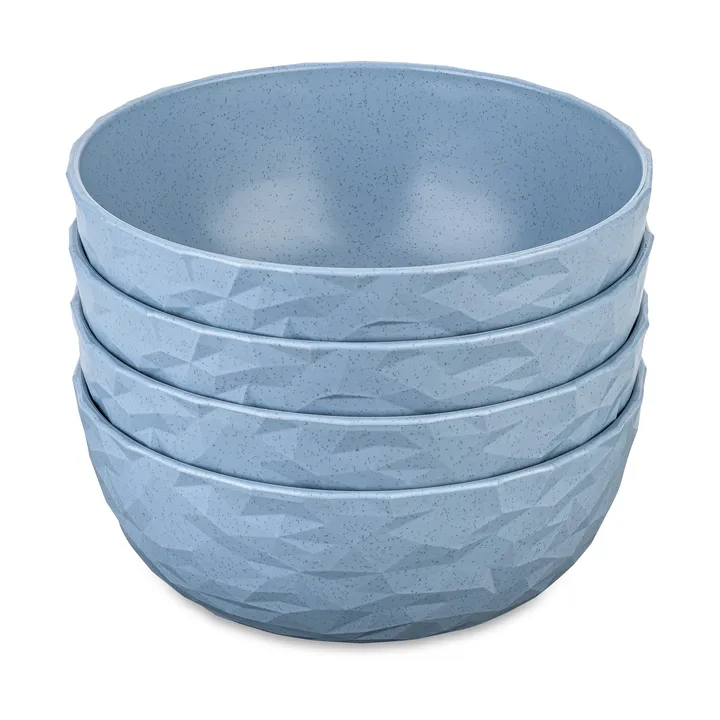 Club bowl Ø16.2 cm 4-pack biocircular thermoplastic - Nature flower blue - Koziol