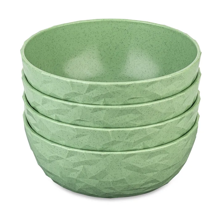 Club bowl Ø16.2 cm 4-pack biocircular thermoplastic - Nature leaf green - Koziol
