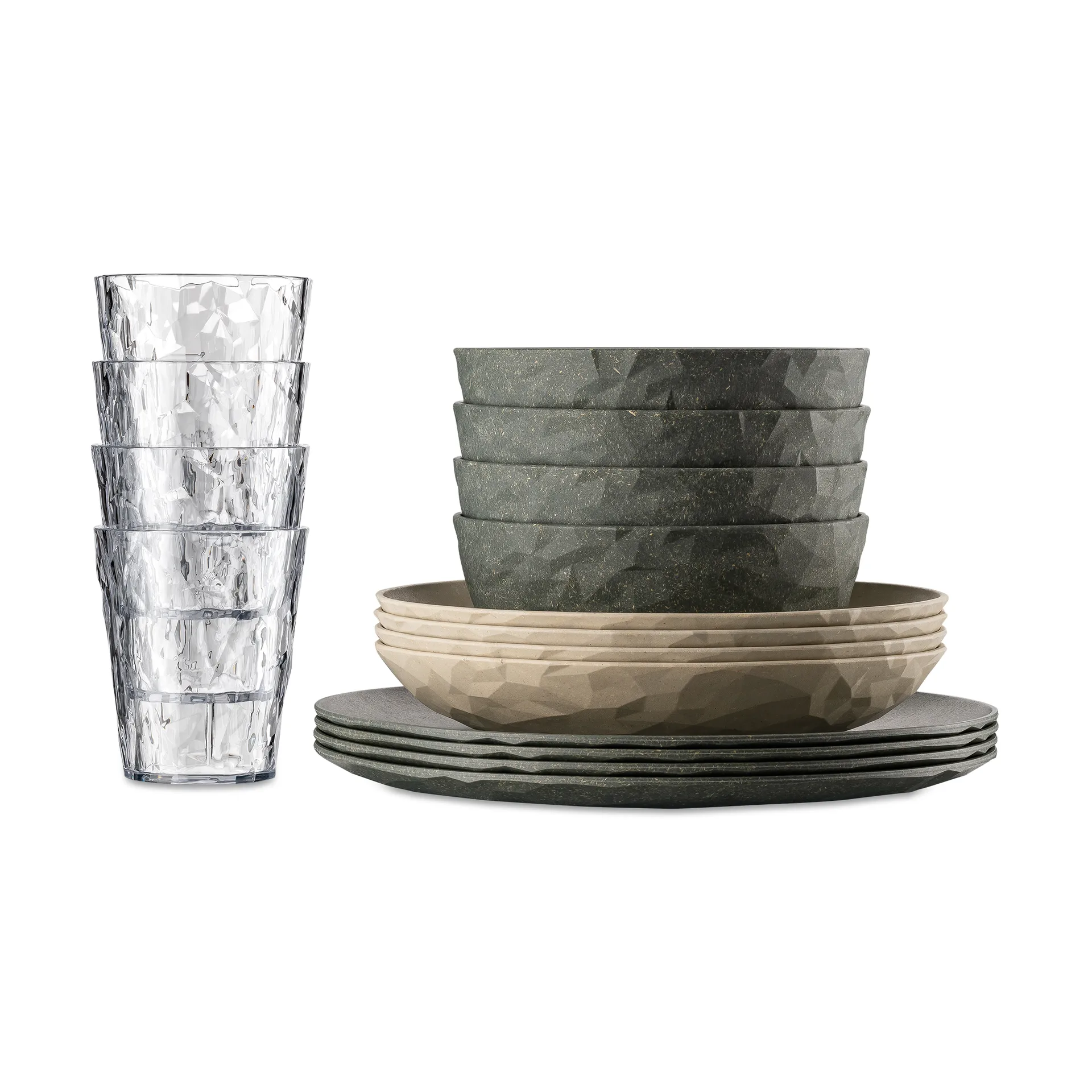 Club Göteborg set 16 pieces biocirular thermoplastic, Multi Koziol