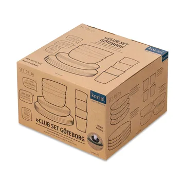 Club Göteborg set 16 pieces biocirular thermoplastic - Multi - Koziol
