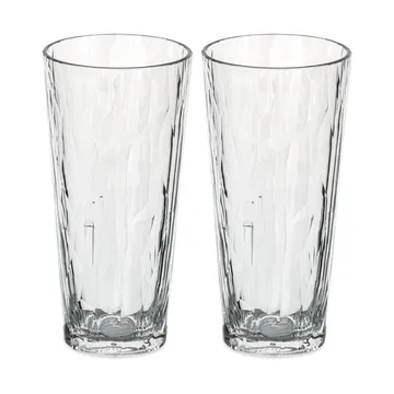 Club No. 19 drinking glass plastic 25 cl 2-pack - Crystal clear - Koziol