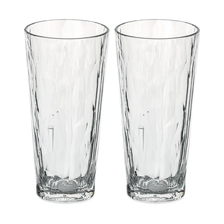 Club No. 19 drinking glass plastic 25 cl 2-pack - Crystal clear - Koziol