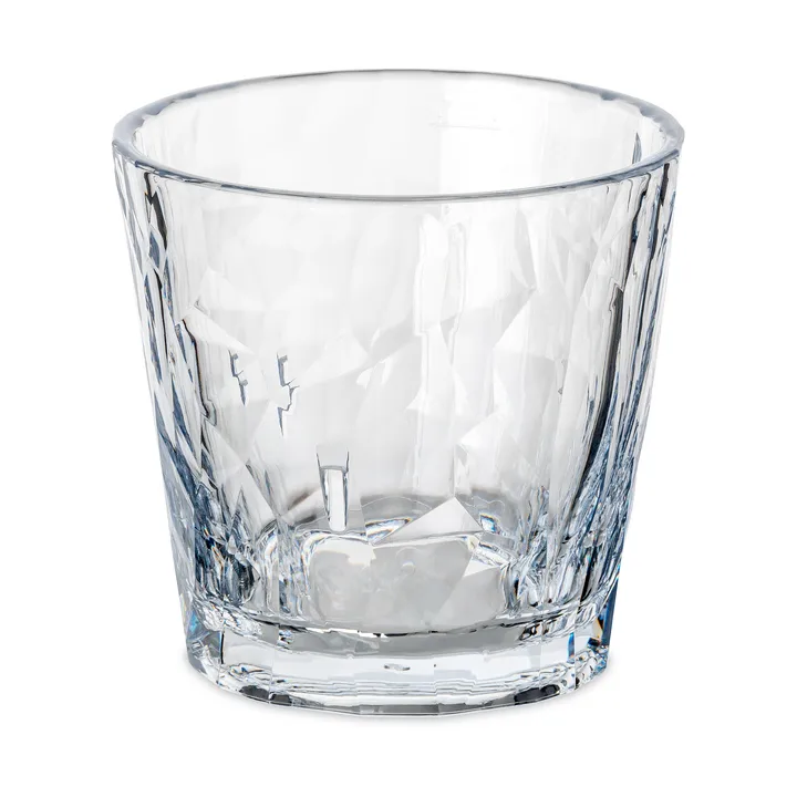 Club No. 22 tumbler glass plastic 25 cl 2-pack - Crystal clear - Koziol