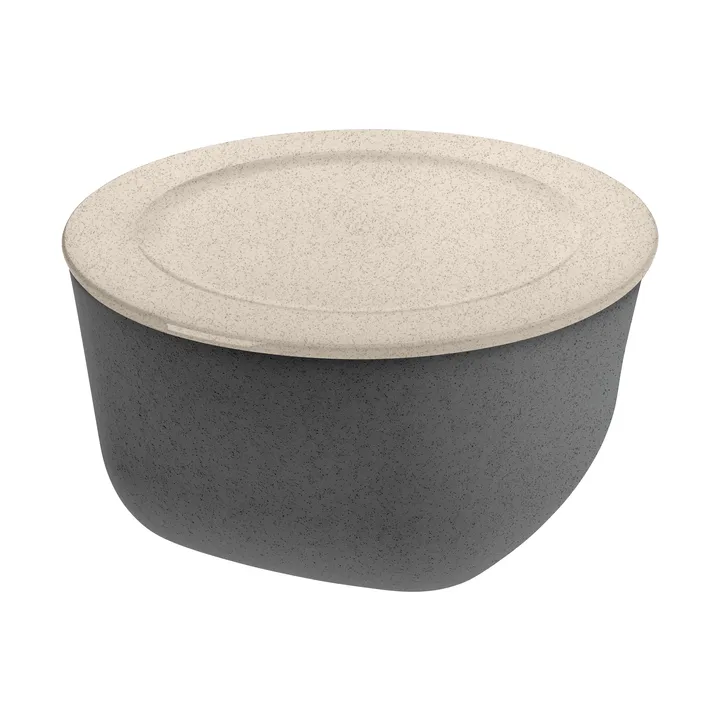 Connect bowl/basin with lid 4 L biocircular thermoplastic - Nature ash grey - Koziol