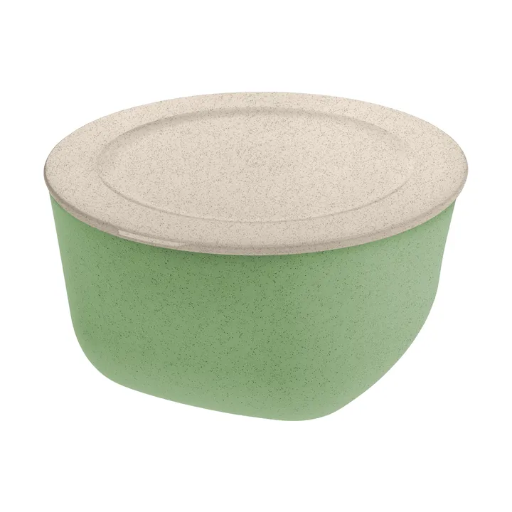 Connect bowl/basin with lid 4 L biocircular thermoplastic - Nature leaf green - Koziol
